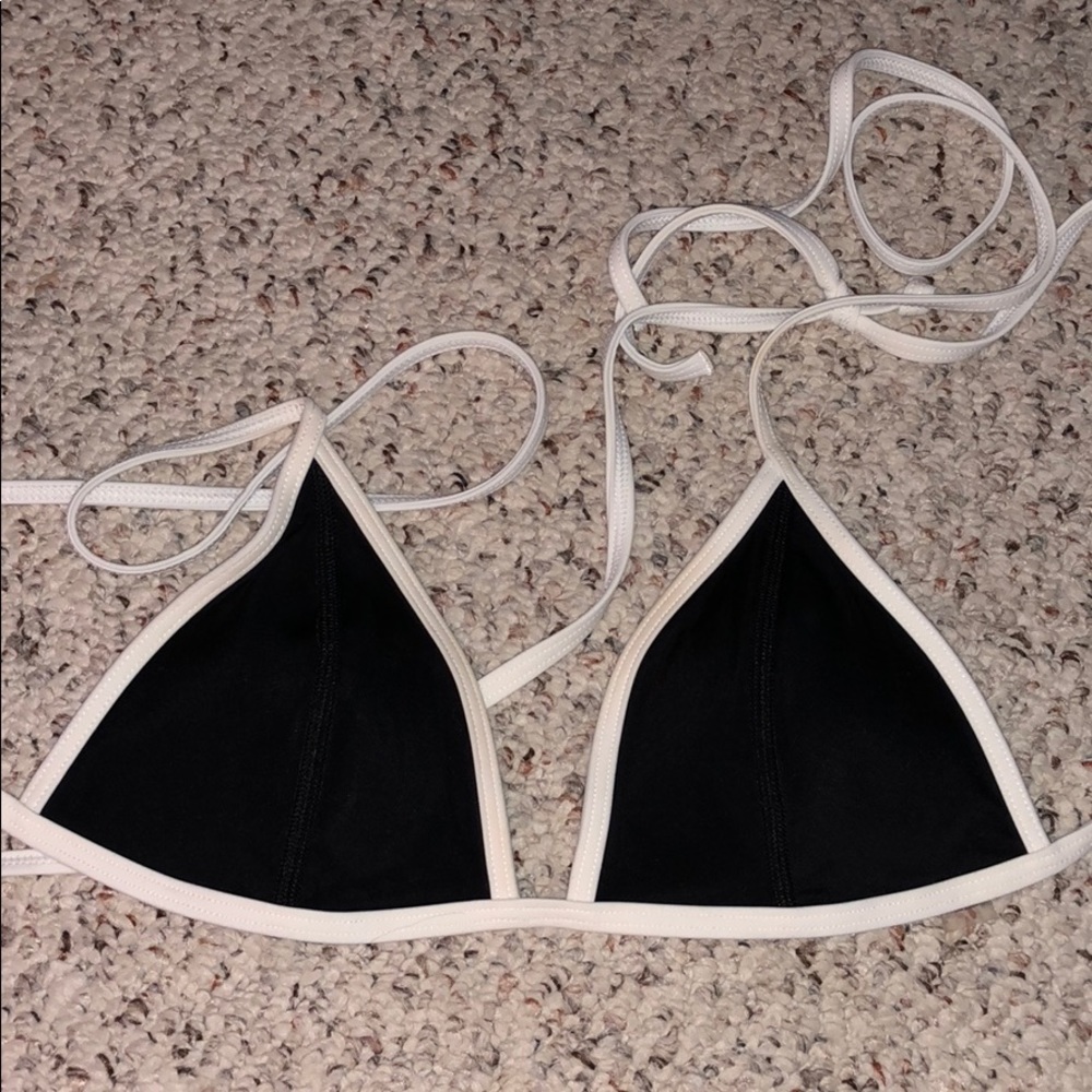 Black and white swimsuit